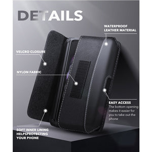 For Samsung Galaxy Z Fold 4 (2022)/Galaxy Z Fold 3 (2021) Case Wear-Resisting Leather Pouch Case with Vertical Belt Clip - 0 Find Epic Store