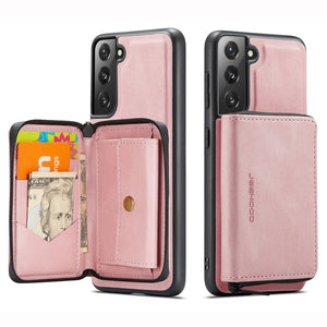 PU Leather Wallet Case For Samsung Galaxy S22 Ultra S22+ S22 5G S21 FE Case Card Solt Bag Magnetic Support Wireless Charging - 0 For Galaxy S21 FE / Pink / United States Find Epic Store