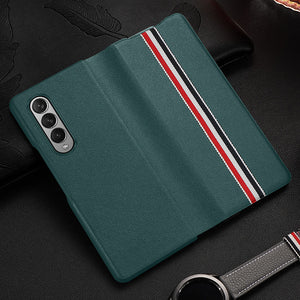 High Quality Genuine Plain Leather Case for Samsung Galaxy Z Fold 4 Anti-drop Lens and Screen Full Protection Folding Case - 0 For Galaxy Z Fold 4 / Green 1 / United States Find Epic Store