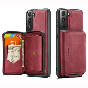 PU Leather Wallet Case For Samsung Galaxy S22 Ultra S22+ S22 5G S21 FE Case Card Solt Bag Magnetic Support Wireless Charging - 0 For Galaxy S21 FE / Red / United States Find Epic Store