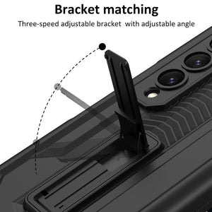 Magnetic Folding Armor Slide Pen Case for Samsung Galaxy Z Fold 4 5G with Bracket Anti-Drop Shockproof Full Protection Cover - 0 Find Epic Store