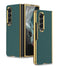 Case For Samsung Galaxy Z Fold 4 Luxury Plating Surface Plain Leather Case Soft Feel All-inclusive Protection Phone Cover - 0 For Galaxy Z Fold 4 / Green / United States Find Epic Store