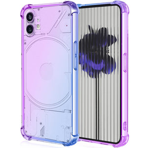 Case for Nothing Phone 1 Clear Cute Gradient Slim Anti Scratch TPU Phone Cover Reinforced Corners Shockproof Protective Case - 0 for Nothing Phone 1 / Purple Blue / United States Find Epic Store