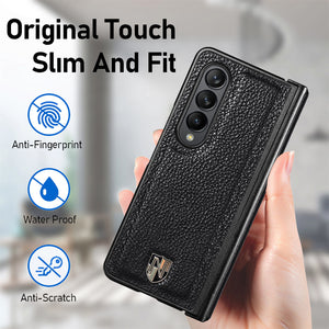 Genuine Leather Case for Samsung Galaxy Z Fold 4, Original Touch Slim Fit with Stand Function Anti-Drop Protection Cover - 0 Find Epic Store