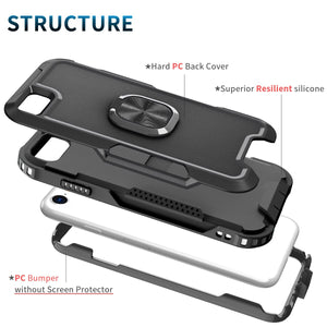 Case for iPhone SE 2022/2020 7 8 Case Heavy Duty Full Body Shockproof Kickstand with 360° Ring Holder Support Car Mount Hybrid Bumper - 0 Find Epic Store