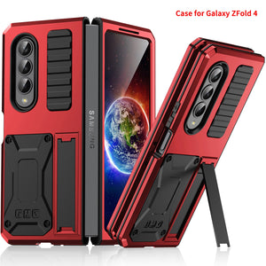 With Bracket+ Full Protective For Samsung Galaxy Z Fold 4 5G 2022 Case Kickstand Dual Layer Protective Shockproof for Z Fold4 - 0 for Samsung Z Fold 4 / Red / United States Find Epic Store