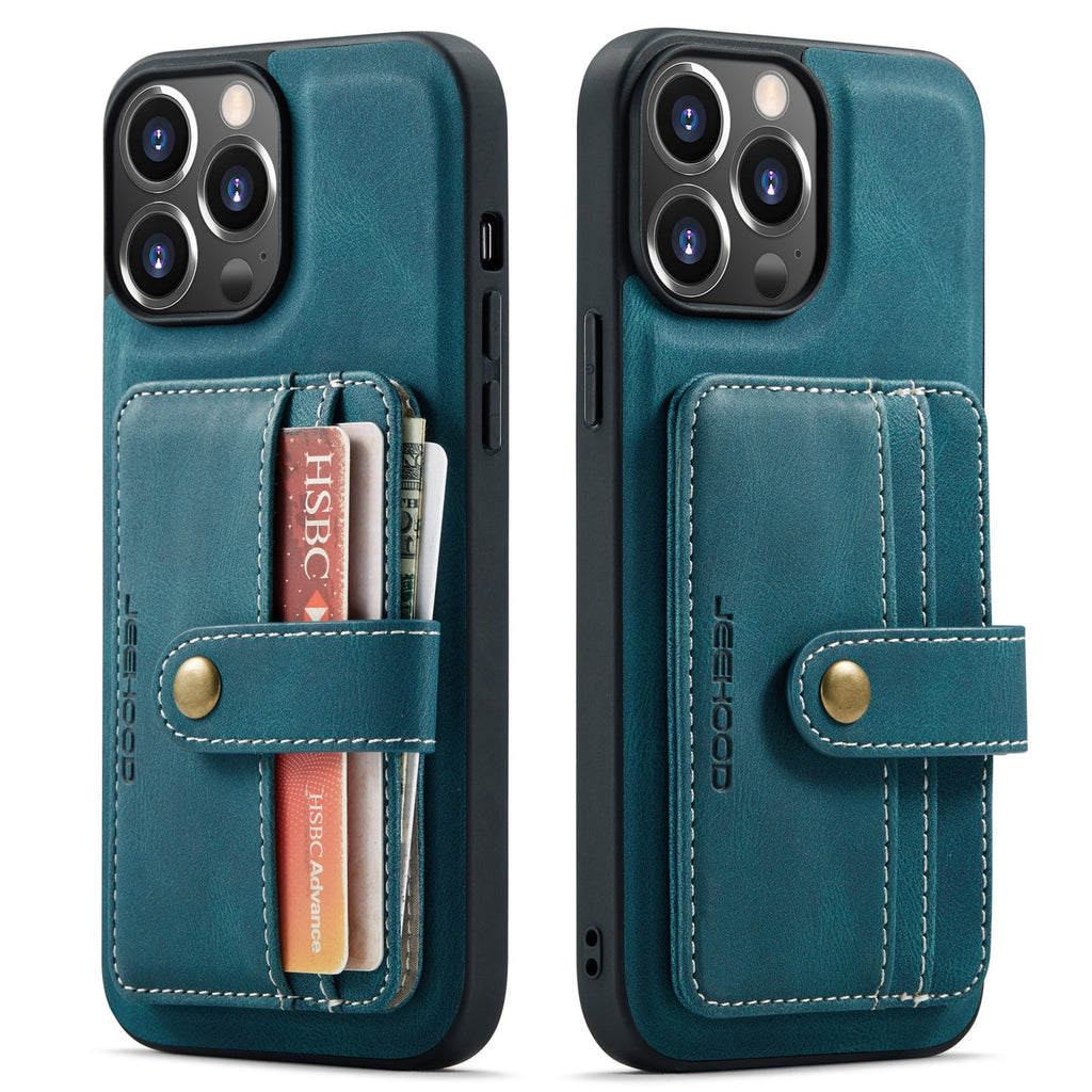 Case For iPhone 14 Luxury Magnetic Safe Leather Anti-theft brush Wallet Card Solt Bag Stand Holder Cover For iPhone 14 Pro Max - 0 Find Epic Store