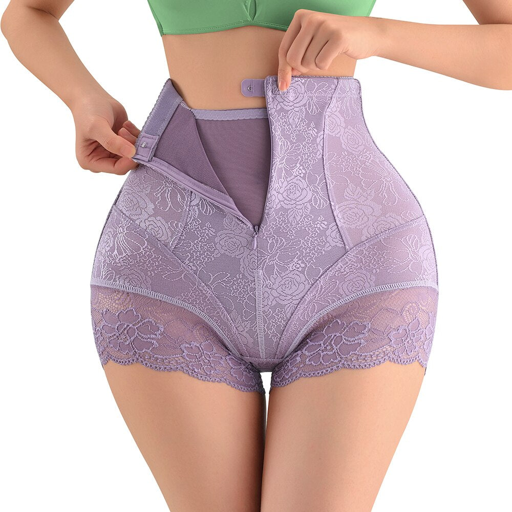 Body Shapewear Tummy Control Panties Lace Body Shaper Shorts High Waist Belly Control Shapewear Shorts - 0 Purple SF2883 / M Find Epic Store