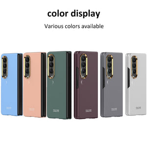 Case For Samsung Galaxy Z Fold 4 Ultra Thin Color Contact Lens Plated Metal Frame All-inclusive Protection Folding Cell Phone Cover - 0 Find Epic Store