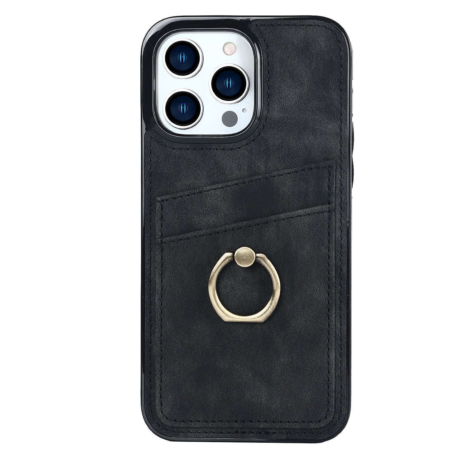 Stylish Matte Leather Case for iPhone 14 13 12 Mini 11 XR XS Max 7 8 Plus with Ring Holder multifunctional storage Phone Cover - 0 For iPhone 7 8 / Black / United States Find Epic Store