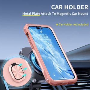 Case for iPhone 14 Pro Max 2022 Heavy Duty Full Body Shockproof Kickstand with 360° Ring Holder Support Car Mount Hybrid Bumper - 0 Find Epic Store