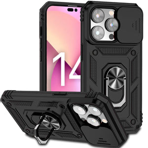 For iPhone 14 Pro&amp;14 Pro Max Case Slide Camera Lens Military Grade Bumpers Armor Cover for iPhone 14 - 0 For iPhone 14 / Black / United States Find Epic Store