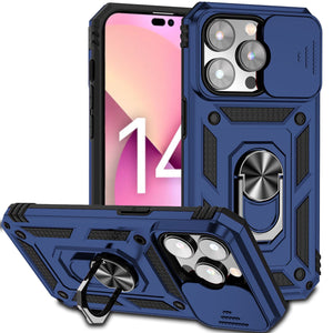 For iPhone 14 Pro&amp;14 Pro Max Case Slide Camera Lens Military Grade Bumpers Armor Cover for iPhone 14 - 0 For iPhone 14 / Blue / United States Find Epic Store