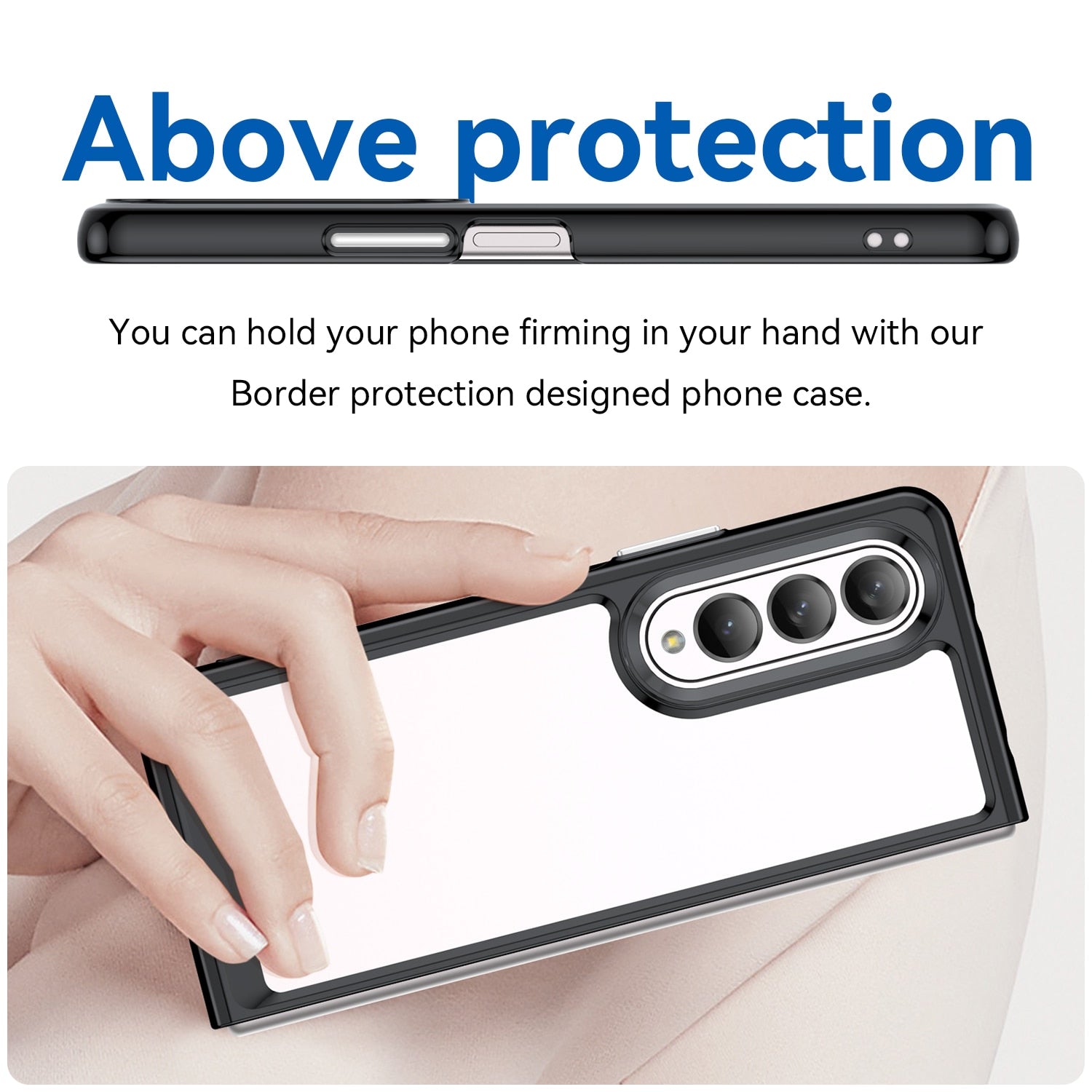 Clear Hard PC Back Case For Samsung Galaxy Z Fold 4 Camera Lens Protective Soft TPU Bumper Transparent Cover For Galaxy Z Fold 4 - 0 Find Epic Store