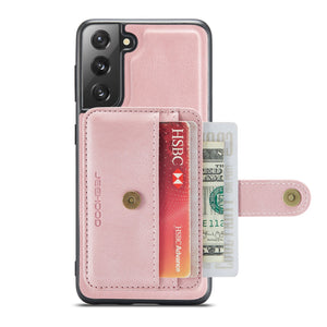 Luxury Magnetic Safe Leather Case Anti-theft brush For Samsung Galaxy S22 Ultra S22+Plus Wallet Card Solt Bag Stand Holder Cover - 0 for Galaxy S21 FE / Pink / United States Find Epic Store
