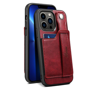 Case For iPhone 14 Pro Max Case PU Leather Wallet Flip Cover Stand Feature with Wrist Strap and Credit Cards Pocket for iPhone 14 Pro - 0 For iPhone 14 / Red / United States Find Epic Store