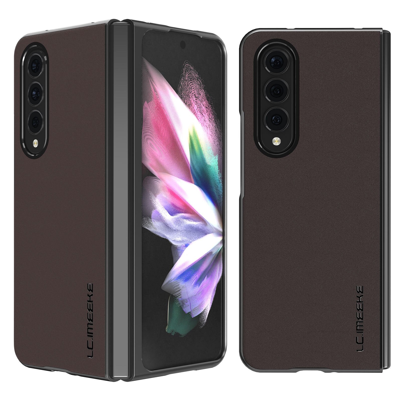 Case For Samsung Galaxy Z Fold 4 Drop Protection Slim Matte Folding Samsung Galaxy Z Fold 3 Non-Fingerprint Slim Phone Bag Cases - 0 For Galaxy Z Fold 3 / Brown / United States Find Epic Store