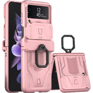 With Push Window Camera Protector Case For Samsung Galaxy Z Flip 3 Shockproof Phone Cover Z Flip 4 3 5G Magnetic Case Key Ring - 0 Galaxy Z Flip 4 / Pink / United States Find Epic Store