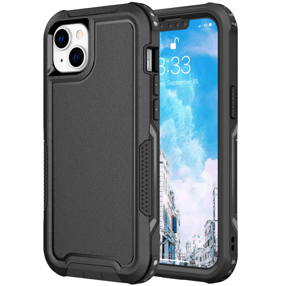 Case for iPhone 14 Pro Max Heavy Duty Full Body Shockproof Hybrid Bumper Cover for iPhone 14 Max (2022) - 0 for iPhone 14 / Black / United States Find Epic Store