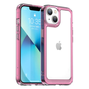 Clear Hard PC Back Case For Apple iPhone 14 Pro Max Camera Lens Protective Soft TPU Bumper Transparent Cover For iPhone 14 Pro - 0 For iPhone 14 / Transparent Pink / United States Find Epic Store