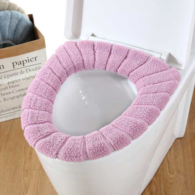 Universal Warm Soft Washable Toilet Seat Cover - pink Find Epic Store