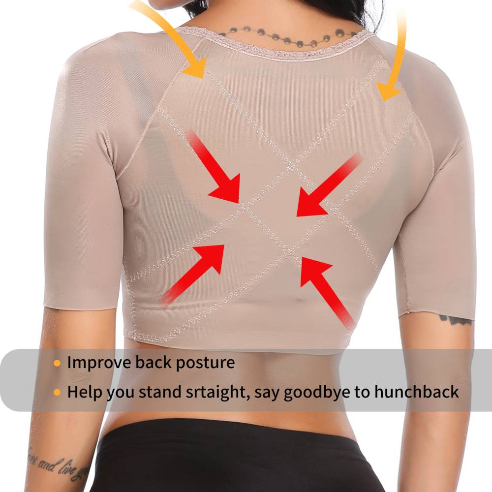 Women's Seamless Arm Shaper Corset Slim Upper Sleeves Top Body Shaper Compression Vest Posture Corrector Bust Lift - 31205 Find Epic Store