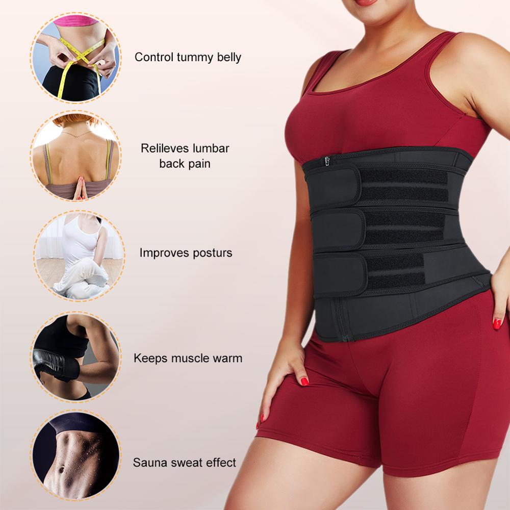 S-6XL Plus Size Women Latex Waist Trainer Body Shaper Hook Zipper Busters Waist Cincher Tops Slimming Shapewear Girdle - 31205 Find Epic Store