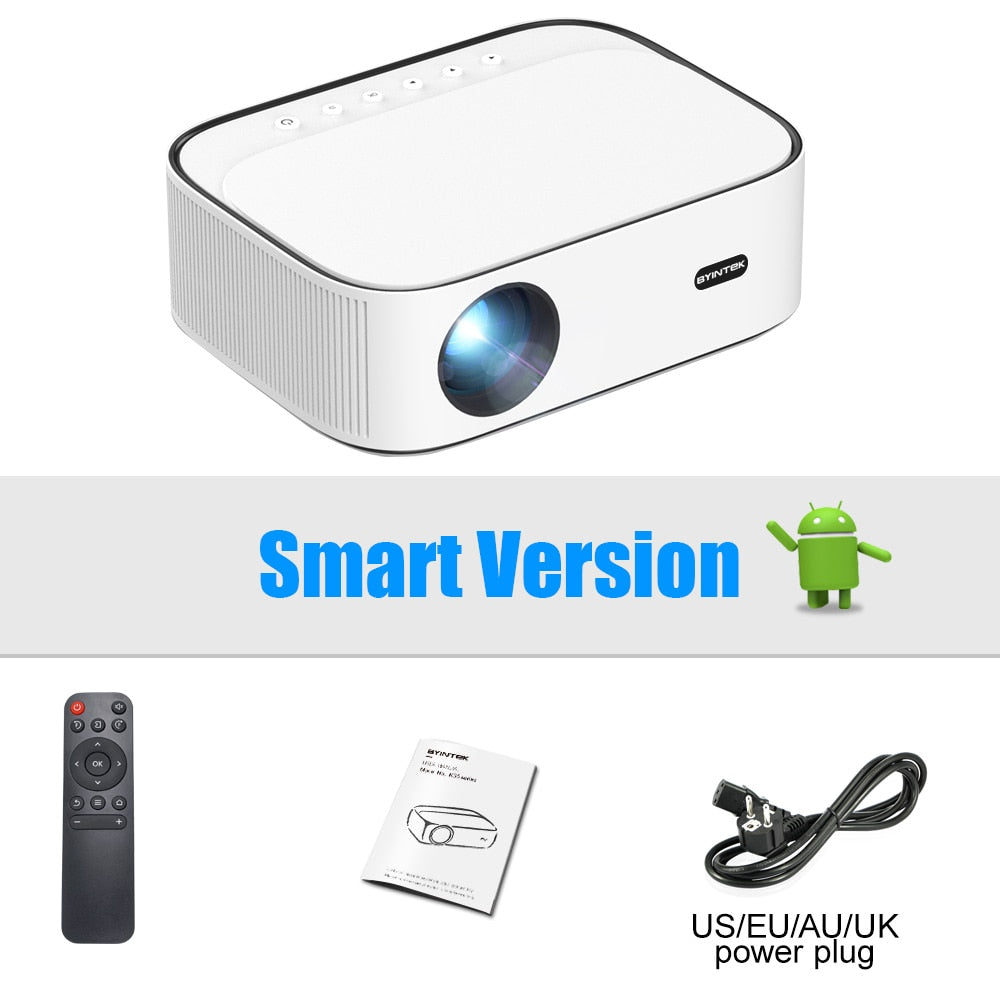 BYINTEK K45 Full HD 4K 1920x1080P LCD Smart Android 9.0 Wifi LED Video Home Theater Cinema 1080P Projector for Smartphone - 0 United States / Smart Version Find Epic Store