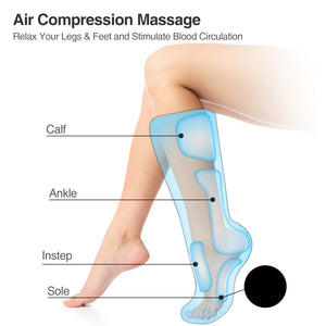 Leg Massager with Air Compression Electric Leg Compression Massager Foot and Calf Thigh Circulation Full Wrap Massager Relax - 201220806 Find Epic Store