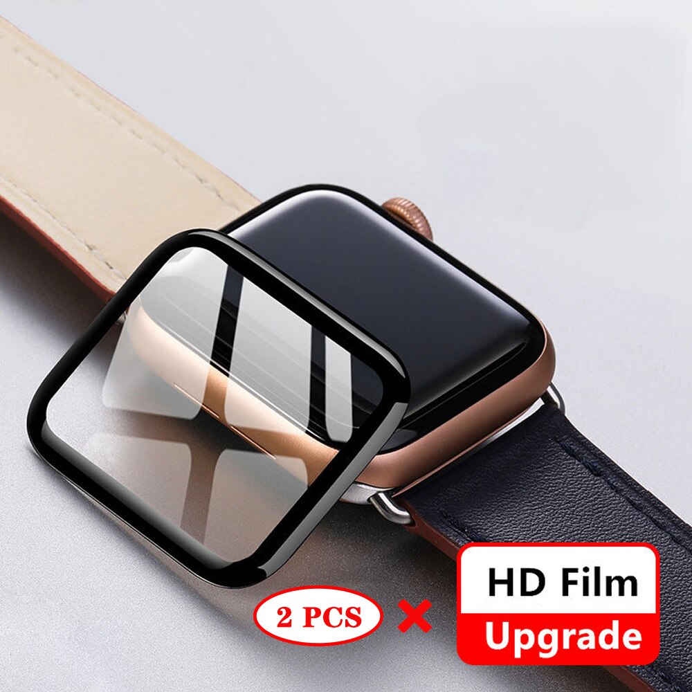 Screen Protector For Apple Watch case 44 MM 40MM iWatch series 5 4 3 2 42MM 38MM 9D HD soft Film for apple watch Accessories 44 - 200195142 United States / 2 Pieces / 38mm serise 1 2 3 Find Epic Store