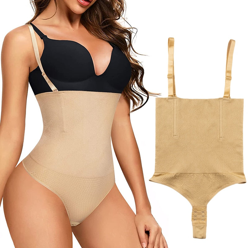 Sexy Body Shapewear Thong Waist Trainer Corset Open Bust Body Shaper Seamless Invisible Bodysuit Slimming Belly Underwear Faja - 0 Nude / XS / United States Find Epic Store