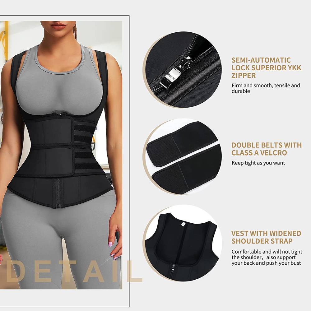 Women Latex Waist Trainer Vest Body Shaper Women Corsets Plus Size Shapewear Slimming Belt Shapers Cincher Zipper Vest - 0 Find Epic Store