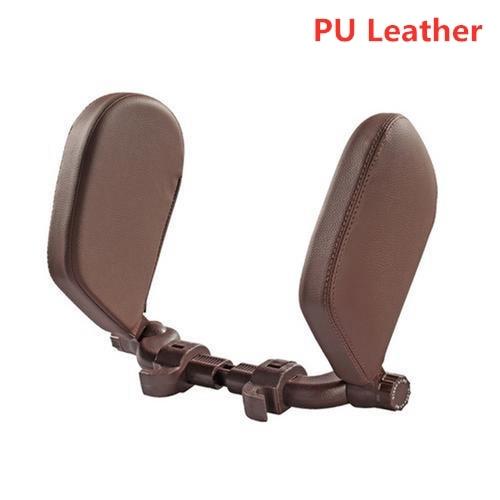Car Seat Headrest Travel Rest Neck Pillow Support Solution For Kids And Adults Children Auto Seat Head Cushion Car Pillow - Brown Leather Find Epic Store