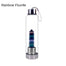 Natural Quartz Gemstone Glass Water Bottle - rainbow Find Epic Store