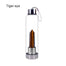 Natural Quartz Gemstone Glass Water Bottle - tiger eye Find Epic Store
