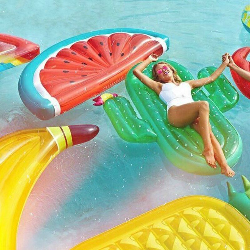 185cm Inflatable Giant Pool Float Mattress Toys Watermelon Pineapple Cactus Beach Water Swimming Ring Lifebuoy Sea Party - Find Epic Store