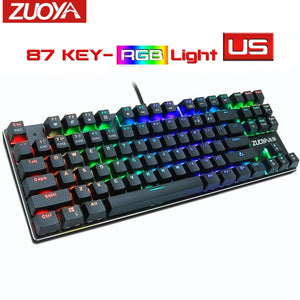 RGB Mix Backlit Wired Gaming Mechanical Keyboard - RGB Light 87 US / Blue Switch Find Epic Store