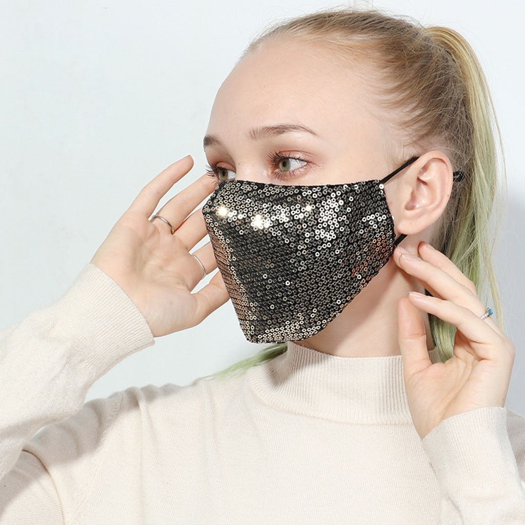Scarf Women Sequin Face Mask - Find Epic Store