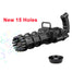 Electric Bubble Machine Toy Gun - 15HOLE Black Find Epic Store