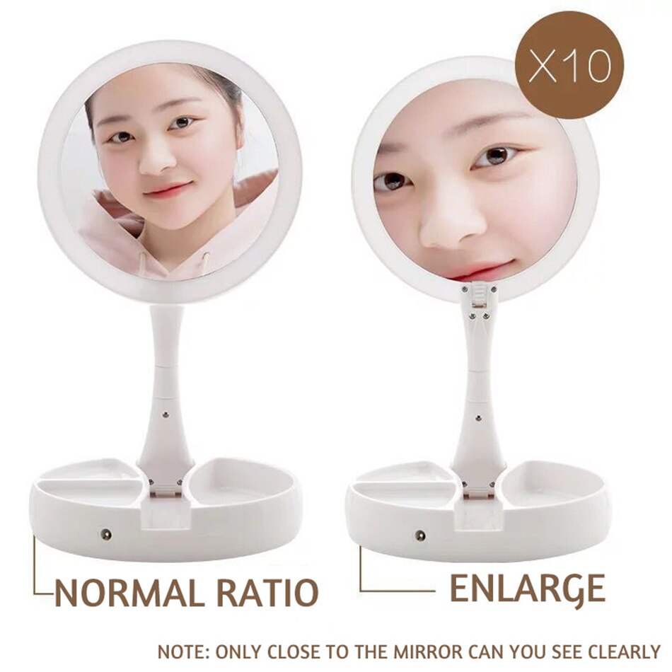 Foldable Charging LED Makeup Mirror - Find Epic Store