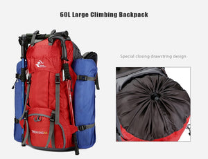 60L Outdoor Backpack Camping Bag with Rain Cover - Find Epic Store