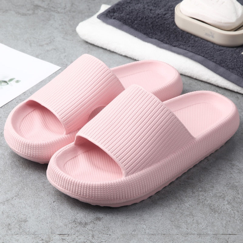 Women Thick Platform Slippers Summer Beach Anti-slip Shoes - pink / 40-41(260mm) Find Epic Store