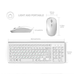 Wireless Ergonomic Thin Keyboard Mouse Set - Find Epic Store