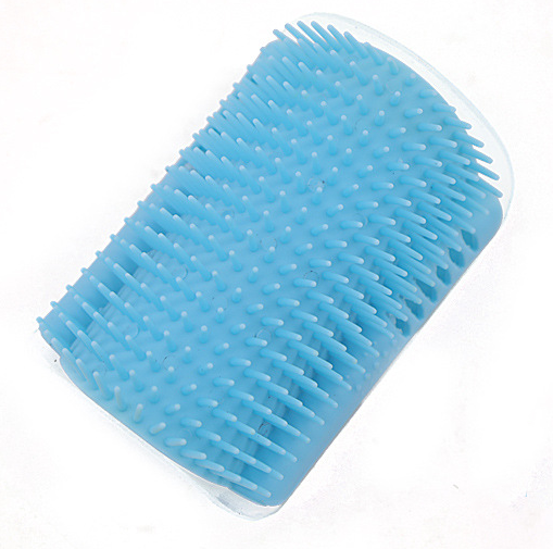 Pet cat Self Groomer Grooming Tool Hair Removal Brush Comb for Dogs Cats Hair Shedding Trimming Cat Massage Device with catnip - Lake Blue / 9x13cm Find Epic Store