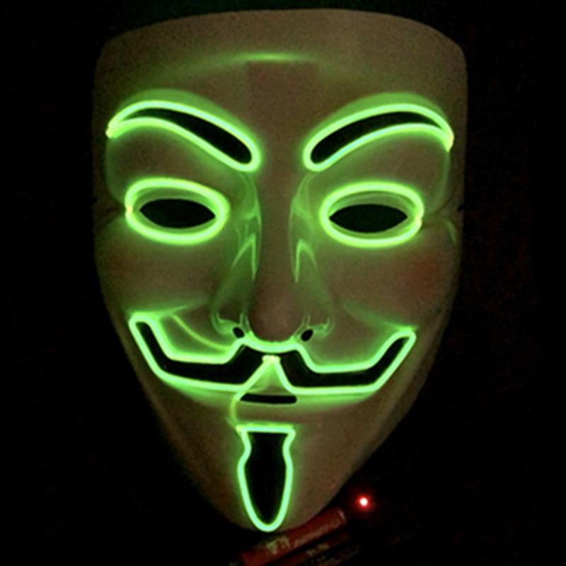Vendetta Led Luminous Mask - Green / Battery Style Find Epic Store