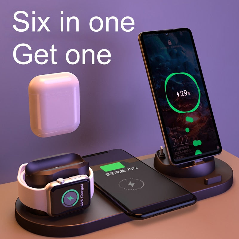 Wireless Charger 6 in 1 10w Qi Fast Stand - Find Epic Store