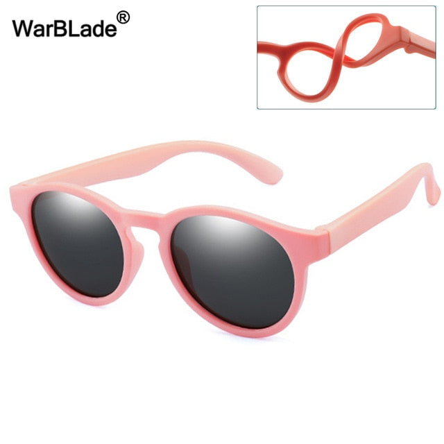 WarBlade Round Polarized Kids Sunglasses - pink gray Find Epic Store