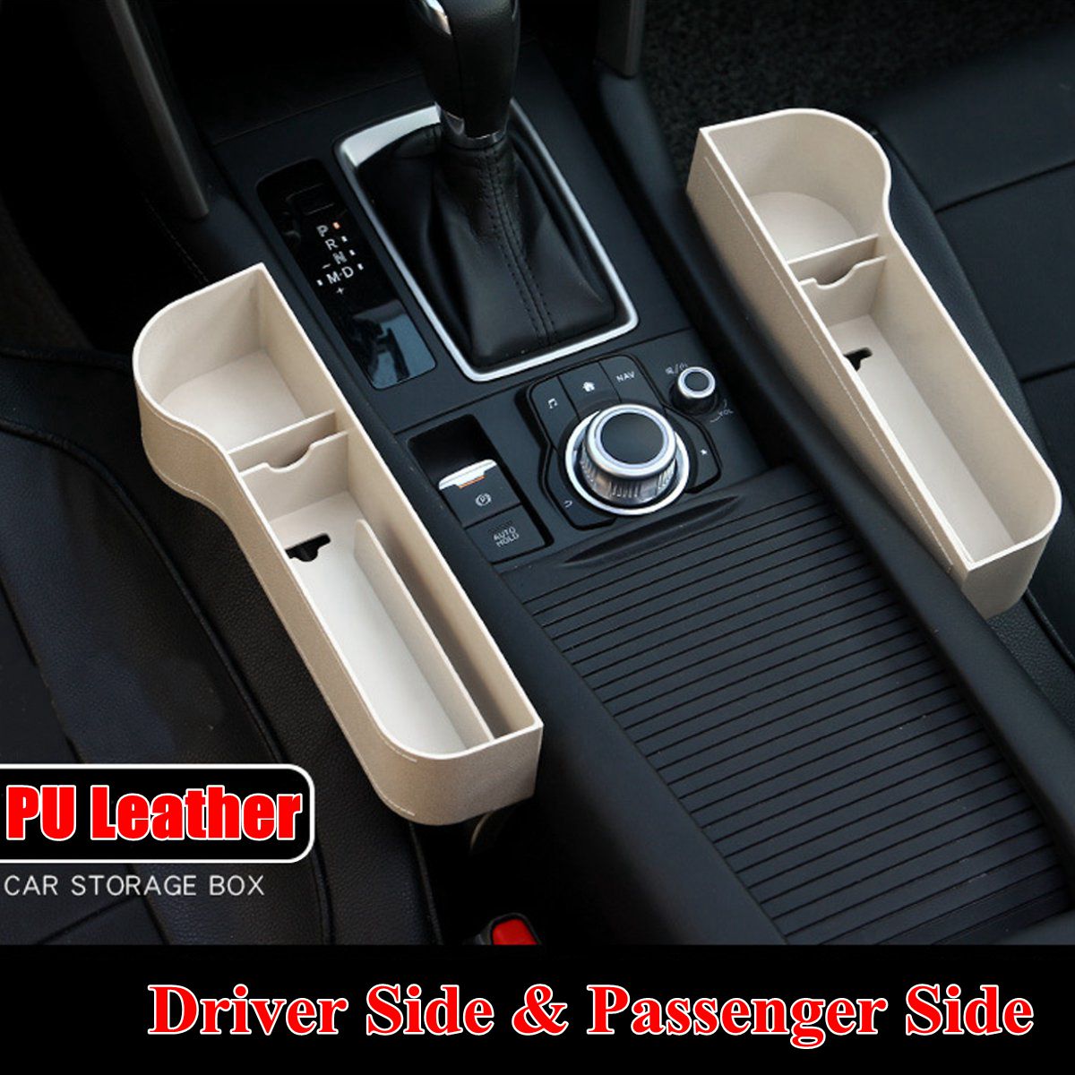 Left/Right Universal Pair Passenger Driver Side Car Seat Gap Storage Box - R and L Side C1 Find Epic Store