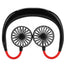 Neck Band Fan Portable Mini Double Wind Head Neckband Fan with USB Rechargeable Air Cooler for Traveling Outdoor Office Portable - Find Epic Store
