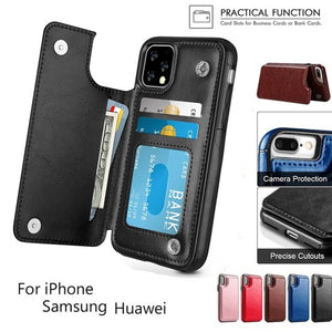 Wallet Phone Cases for iPhone 11 Pro Max 6S 6 7 8 Plus XS Max XR Case Cover Retro Flip Leather Phone Case for Iphone 7 Case Capa - Find Epic Store